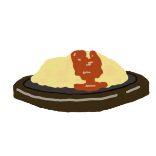 An Illustration of Rice Omlet